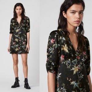 ALLSAINTS Kota Silk Blend Evolution Dress | Size 36
